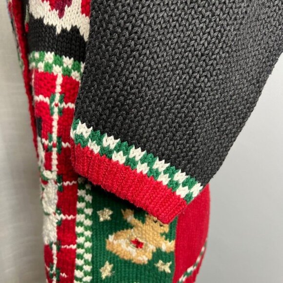 Y2K Vintage Heirloom Collectibles Christmas Sweater Knit Santa Nutcracker MEDIUM - Picture 10 of 12